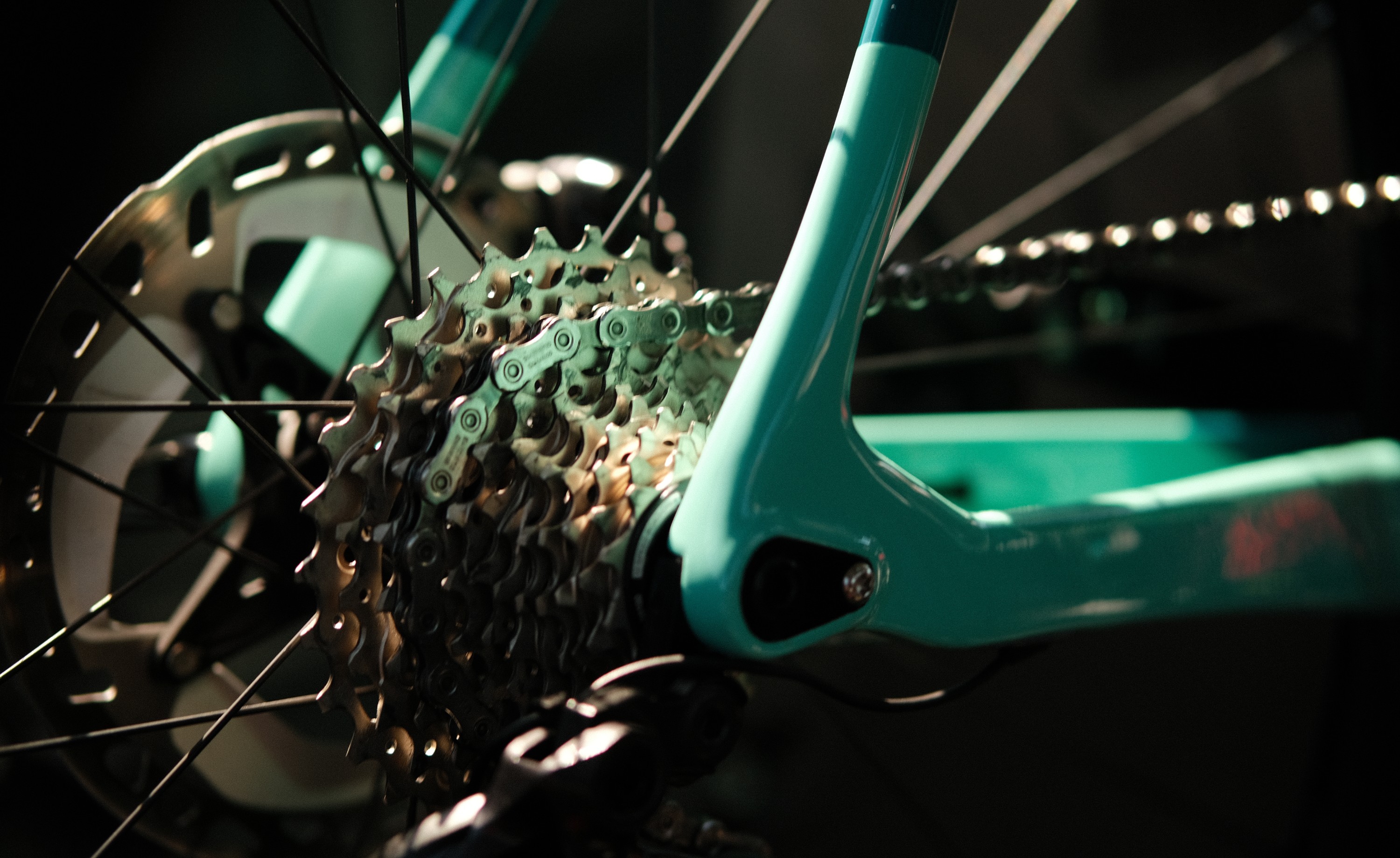 White road bike ready for service